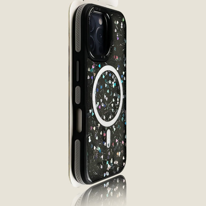 Heart Glitter Anti-slip Phone Case For iPhone