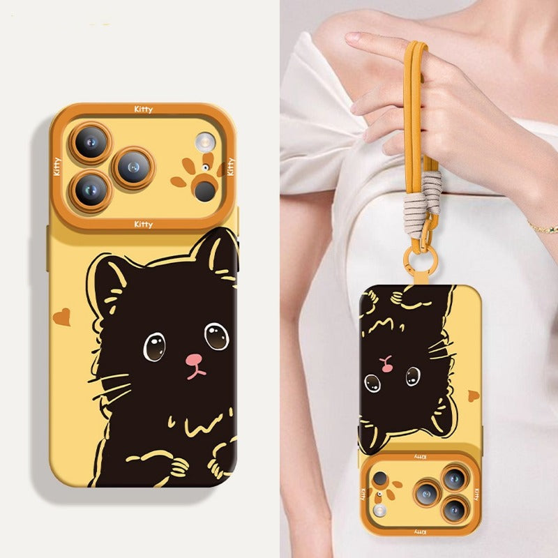 Animal Phone Case with Lanyard For iPhone