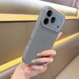 Luxury Silicone Solid Color Shockproof Versatile  Camera Metal Frame Protective Case For iPhone