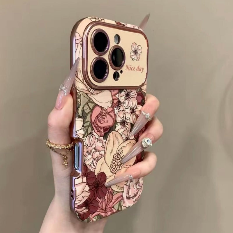 Oil Painting 3D Flower Phone Case For iPhone