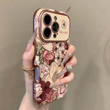 Oil Painting 3D Flower Phone Case For iPhone