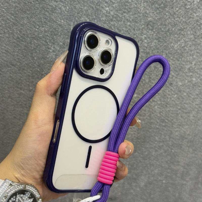 Thin Circle Magnetic Transparent Phone Case For iPhone