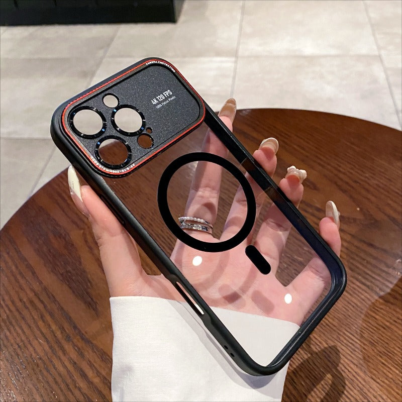 Large Window Magnetic Phone Case For iPhone
