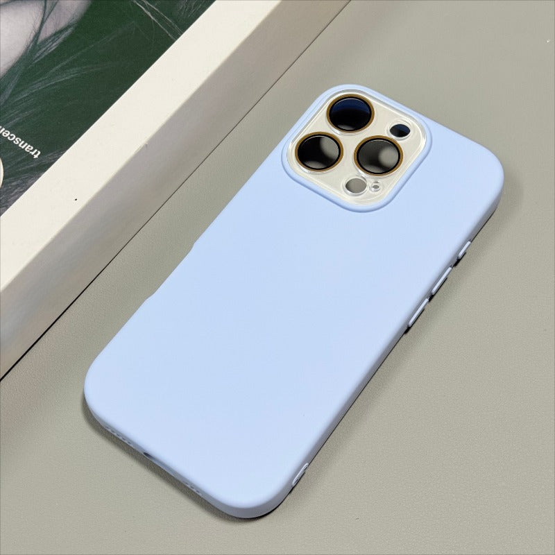 Liquid Silicone Lens Film Phone Case For iPhone