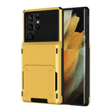 TPU+PC Flip Card Insertion Phone Case For Samsung