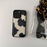 Leather Shell Black White Cool 3D Phone Case For iPhone