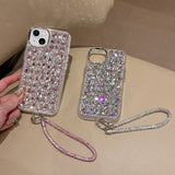 Electroplating 3D Glass Rhinestone Phone Case For iPhone