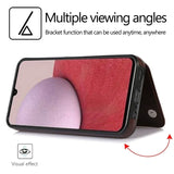 Wallet Double Button Flip Leather Case For Samsung