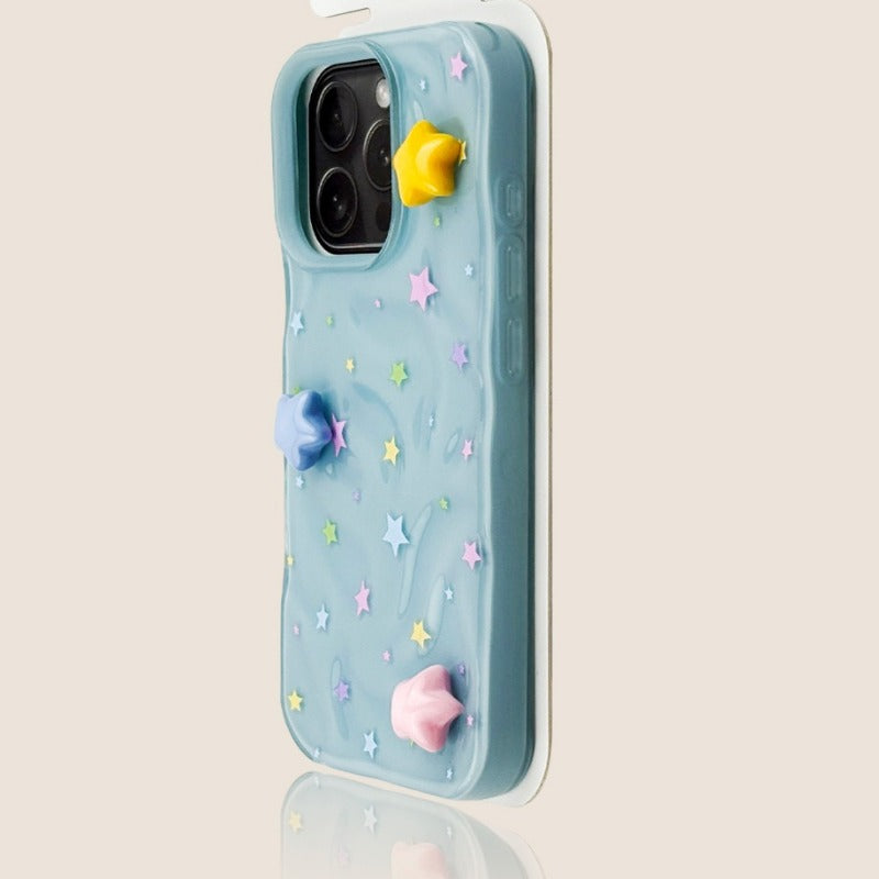 3D Star Pleated Phone Case For iPhone