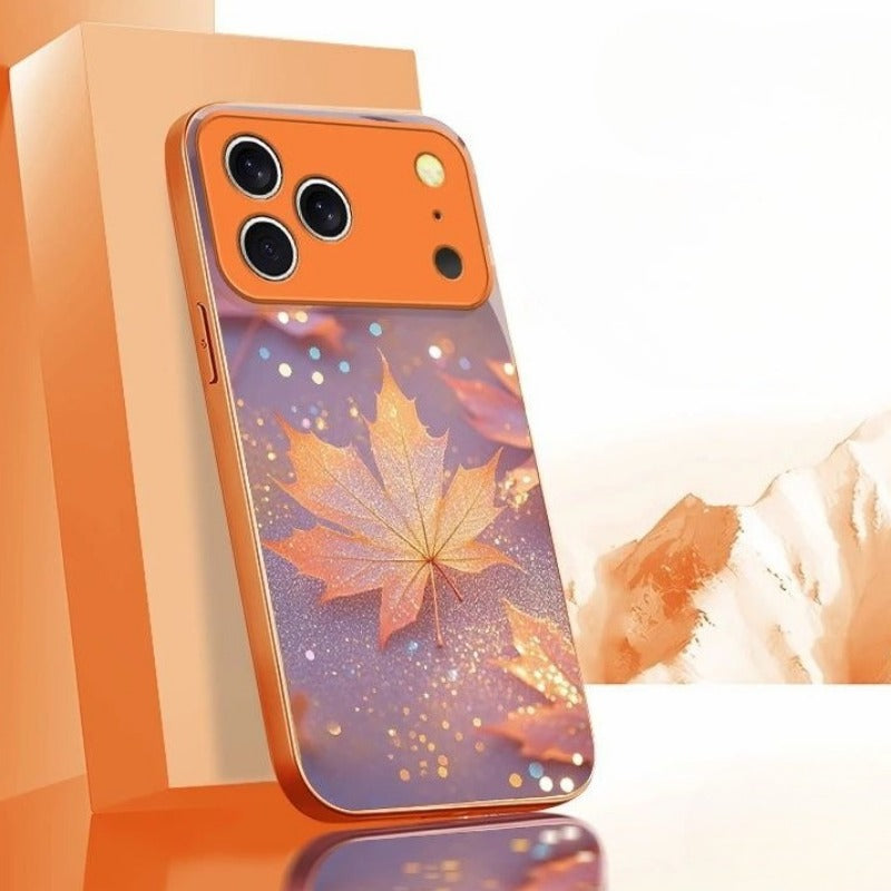 Maple Leaf Glass Phone Case For iPhone