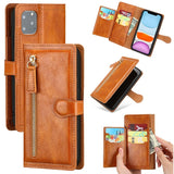 Retro Zipper Leather Card Slot Phone Case For iPhone