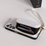 Solid Color Lanyard Card Holder Phone Case For Samsung