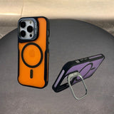 Hardware Lens Bracket Phone Case For iPhone