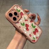 Heart-shaped Strawberry Phone Case For iPhone