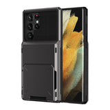 TPU+PC Flip Card Insertion Phone Case For Samsung