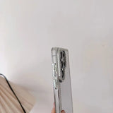 Luxury Plating Diamond Make Up Mirror Phone Case For Samsung