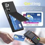 Solid Color Card Holder Phone Case For Samsung Z FOLD 7/6/5
