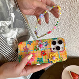 Colorful Lines Flower Phone Case For iPhone