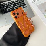 3D Hollow Flame Dissipate Heat Phone Matte Case for iPhone