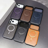 Leather Magnetic Flip Phone Case For iPhone