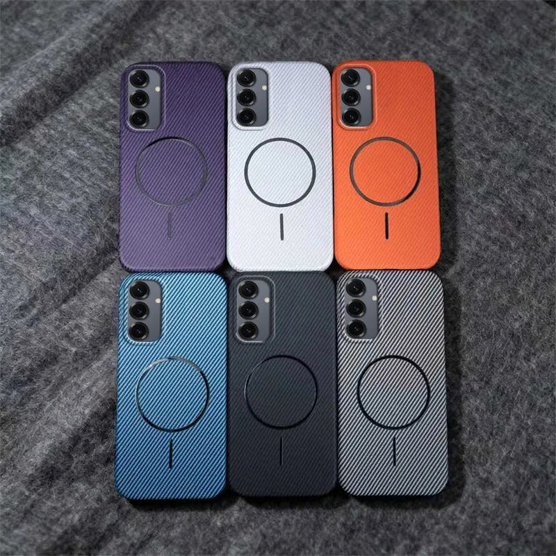 Carbon Fiber Pattern Magnetic Case For Samsung