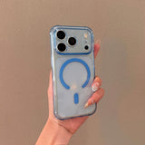 Transparent Magnetic TPU Shockproof Phone Case For iPhone