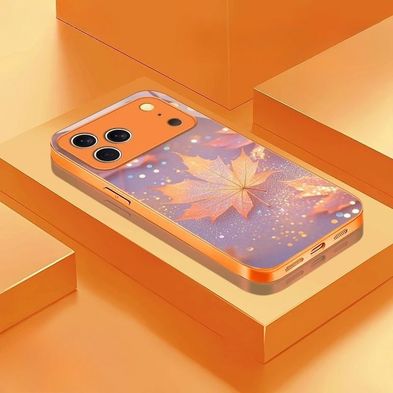 Maple Leaf Glass Phone Case For iPhone
