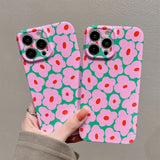 Flower Hard PC Bumper Cover Coque Phone Case For iPhone