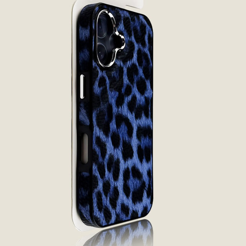 Leopard Print Magnetic Wireless Charging Phone Case For iPhone