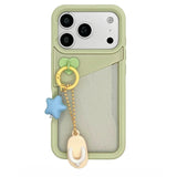 Solid Color Pocket Slippers Silicone Phone Case For iPhone