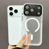 Anti-drop Magnetic Phone Case with Lens Film For iPhone