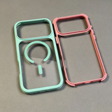 Two-in-one Color-blocked Drop-proof Acrylic Magnetic Phone Case For iPhone