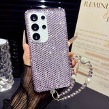 Solid Color Full Rhinestone Phone Case For Samsung