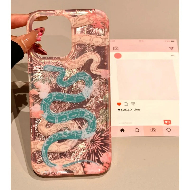 Snake Year Pink Phone Case For iPhone