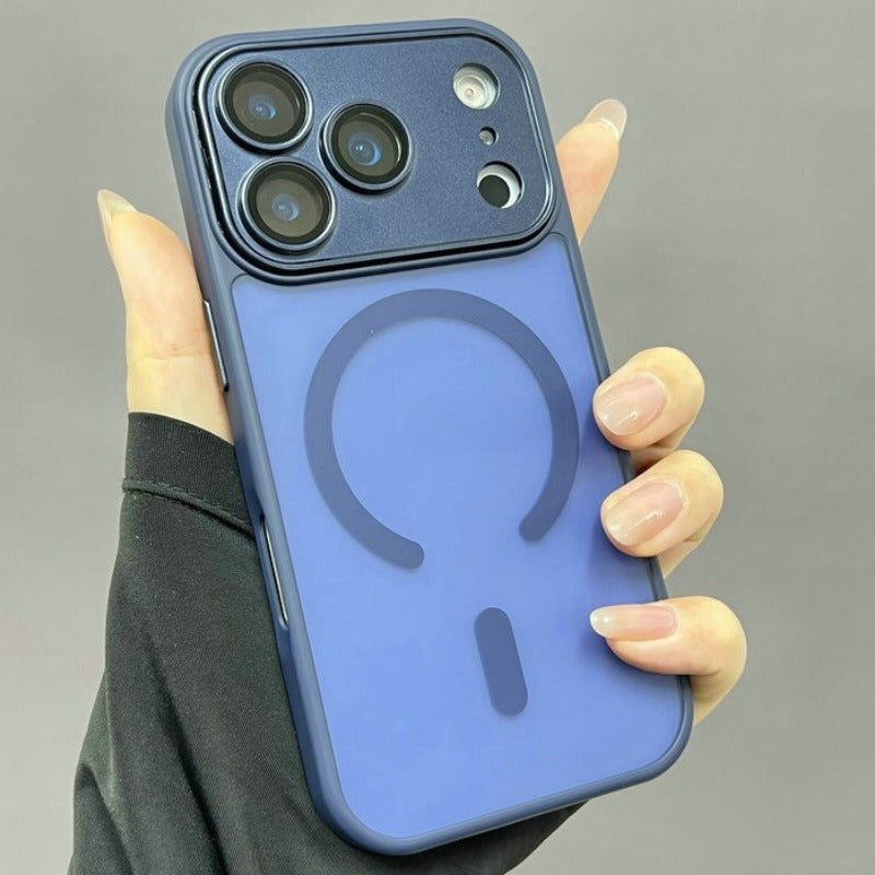 Anti-drop Magnetic Phone Case with Lens Film For iPhone