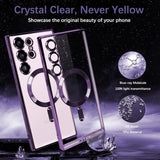 Luxury Plating Magnetic Clear Case For Samsung