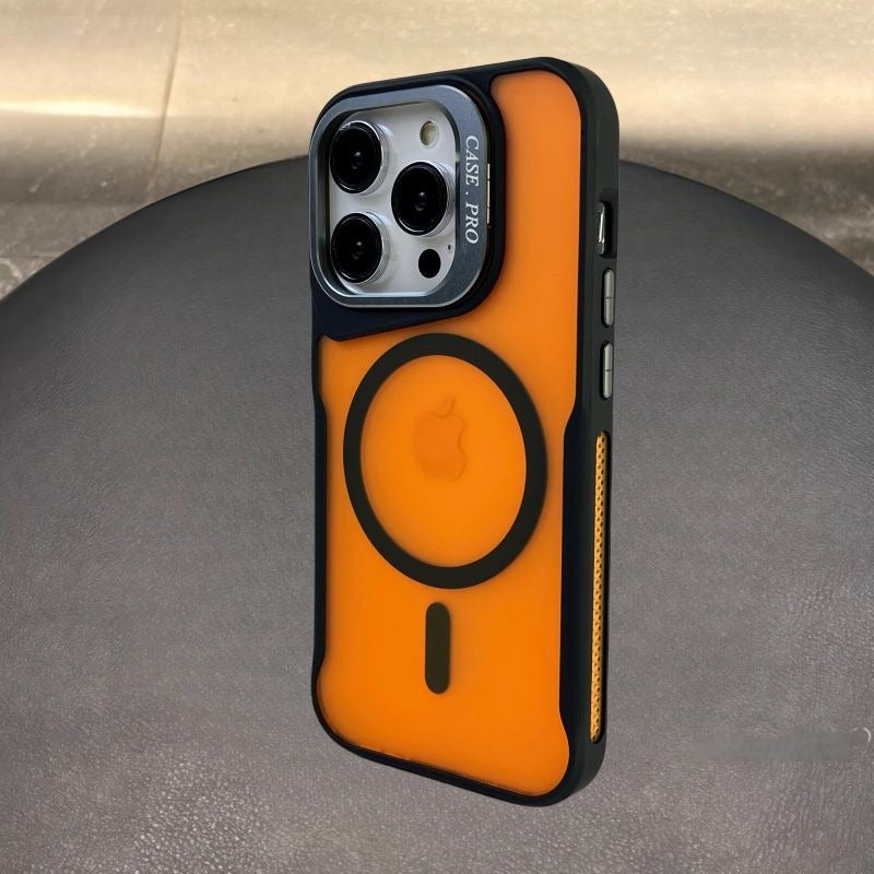 Hardware Lens Bracket Phone Case For iPhone