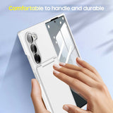 Solid Color Card Holder Phone Case For Samsung Z FOLD 7/6/5