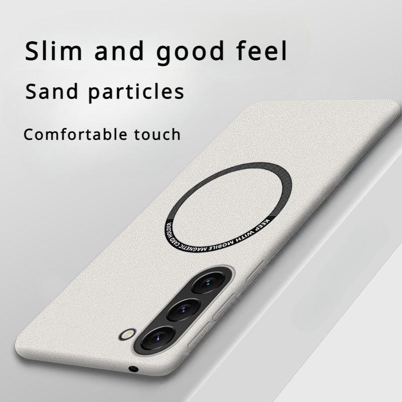 Ultra-thin Anti-fall Magnetic Rock Sand Hard Phone Case For Samsung