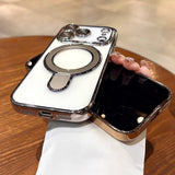 Transparent Stand Soft Phone Case For iPhone