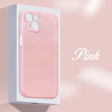 Ultra-Thin Transparent Candy Color Silicone Soft Case For iPhone