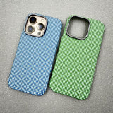 Fresh Lattice Magnetic Metal Frame Phone Case For iPhone