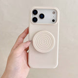 Liquid Silicone Wave-Shaped Stand Phone Case for iPhone