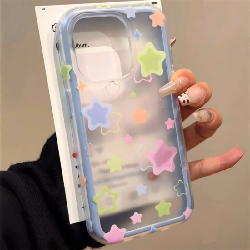 Colorful Star 2 in 1 Phone Case For iPhone