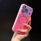 Color-blocking Magnetic Shockproof Phone Case For iPhone