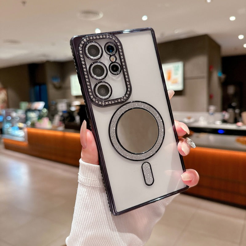 Glitter Magnetic Phone Case For Samsung