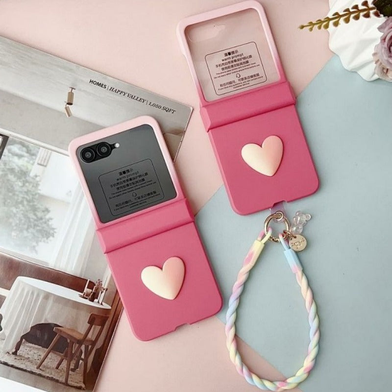 Gradient Pink Phone Case For Samsung Z FLIP 7 6 5