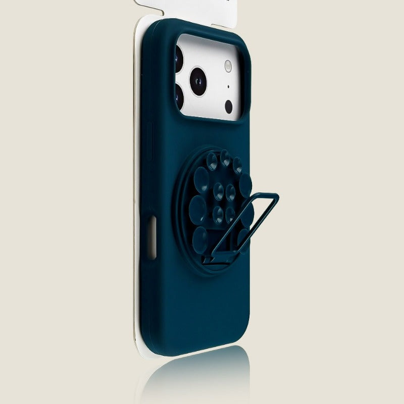 Suction Cup Bracket Silicone Phone Case For iPhone