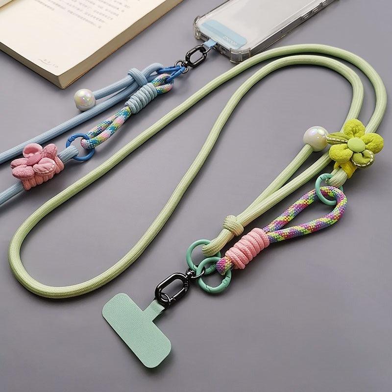 Flower-patterned Crossbody Multi-functional Neck Strap