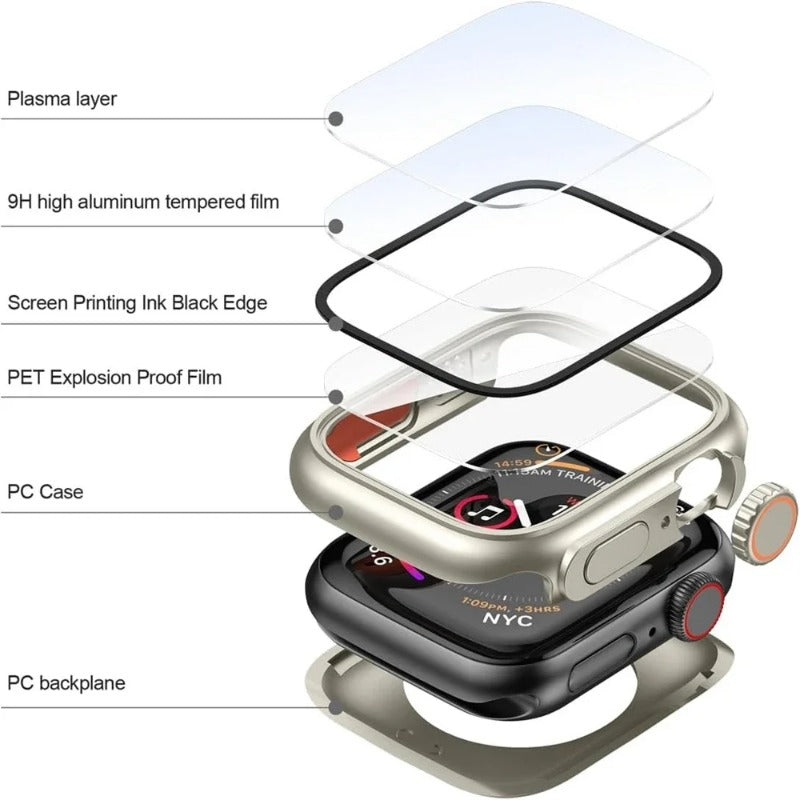 Hard PC Screen Protector For Apple Watch 46mm 45mm 40 41 42 44mm